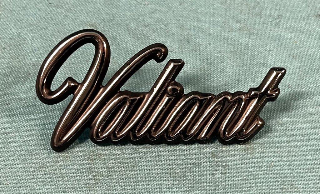 "Valiant" fender nameplate