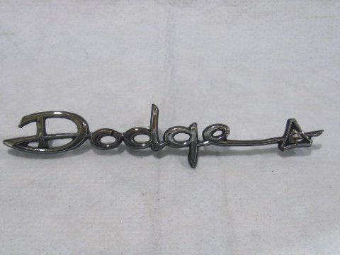 "Dodge" decklid nameplate #2603 049.  For the 170 or 270 models.