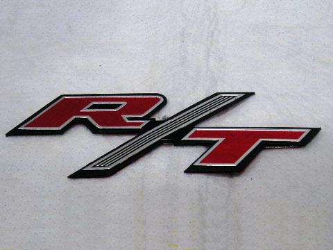 1970 Charger "R/T" door scoop inset nameplate...Solid plastic. Original Part #3445 919 - Sold as each - Use 2 per car