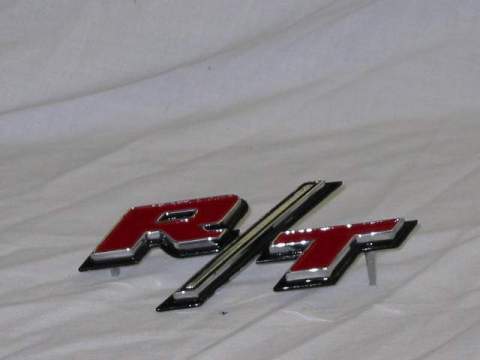 "R/T" tail panel nameplate. Use with #MR-VC132