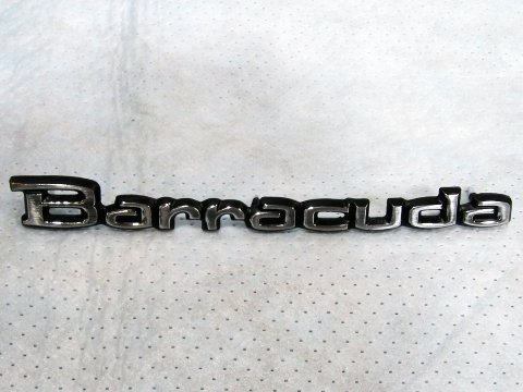 "Barracuda" nameplate. For non-high performance models. adhesive backed.