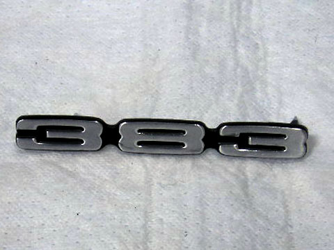 Roadrunner hood & Super Bee Ramcharger hood scoop "383" nameplate - Discount exempt