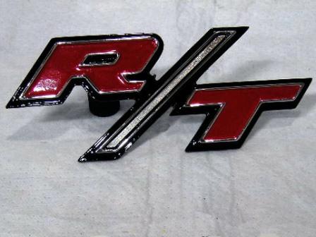 "R/T" fender nameplate. Use 2 per car.