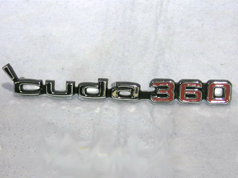 "cuda 360" dual-scoop hood nameplate (each)