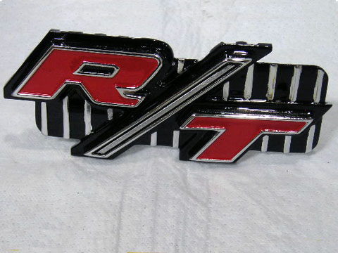 "R/T" rear finish panel nameplate