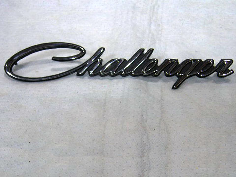 "Challenger" fender nameplate with correct studs.- discount exempt