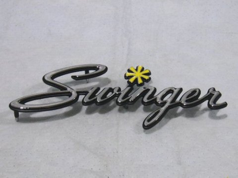 "Swinger" quarter panel nameplate - 2 per car
