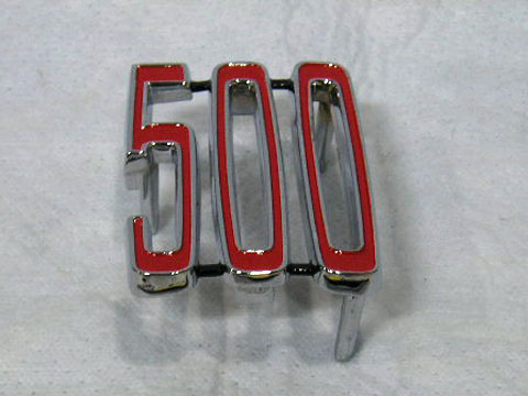 Coronet "500" grill nameplate