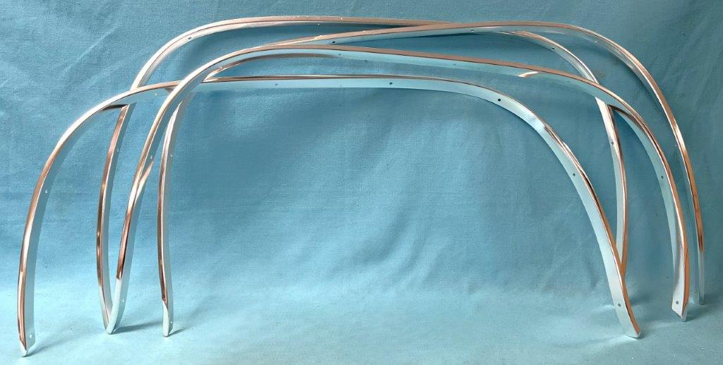 Complete Set of all (4) wheel trim mouldings - Plymouth Roadrunner / Sebring & Sebring Plus: