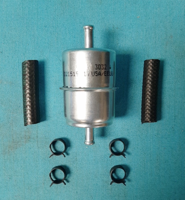 In-line Fuel Filter - stainless canister - 5/16" fuel lines