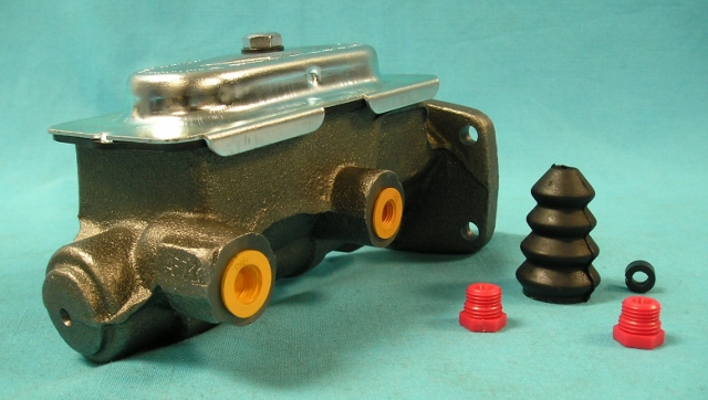 Brake Master Cylinder - vehicles with power or manual drum brakes.  New Unit - not a rebuild.  Ports are pointing towards the Fender - to the left.  NOTE:  1967 Barracuda A-body drum Brake owners - be sure the item pictures matches up to what you need - sometime during 1967 master cylinders changed from #369-38816