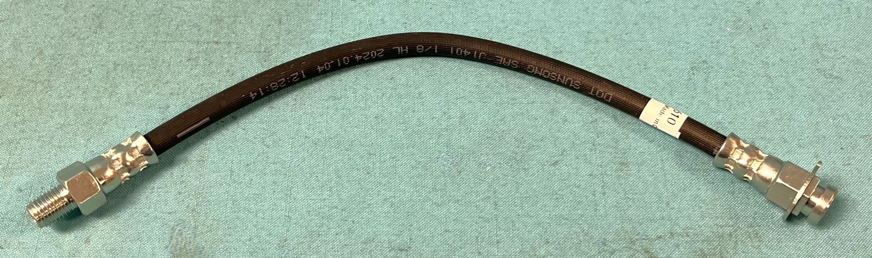 Rear rubber body-to-differential brake line (12-1/2" long) - For Dana 60 rear ends