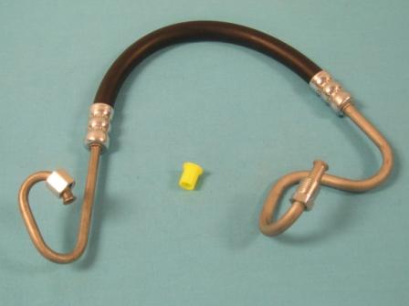 High-Pressure Power Steering Hoses Small-Block with Chrysler Federal-type pump.  35-1/4" long with 3/8" male inverted flare O-ring x 5/16" female S.A.E fitting