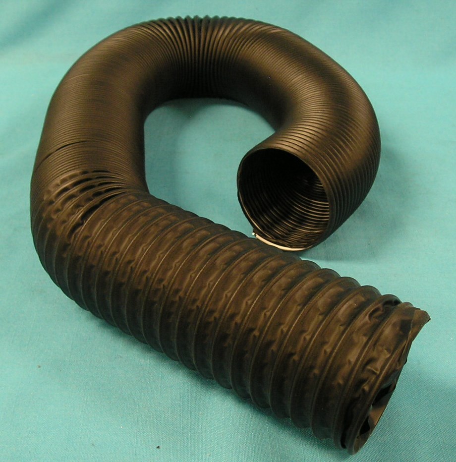 Flexible Defroster Heater Hose - 2-1/2" x 6'.These are New 2.5" diameter flexible heater hoses that come in 6 foot sections.  Enough to cut in half and replace both your rotted, ripped or outright missing defroster heater hose that connects the heater box to the dash vents.  These do not come with the original clips on the top of the hose...just not possible to keep it economically affordable.  We recommend using a good thick rubber band that will restrict onto the New Heater Hose around the plastic dash vent cover inlet tube...works well and easy to remove and re-install when working under the dash