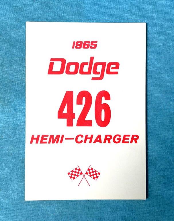Dodge 426 hemi charger owner's manual