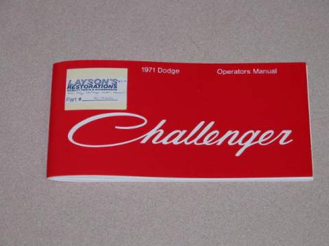 Dodge challenger owner's manual