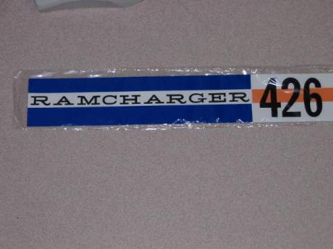 "Ramcharger 426" Valve Cover Decal