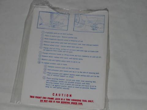 Jack instruction Decal supplement