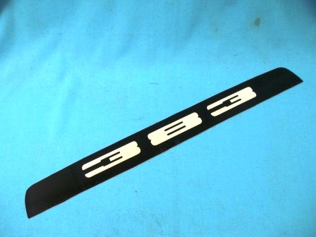 "383" Hood Bezel decal black with white numerals