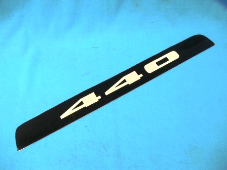 "440" Hood Bezel decal black with  white numerals