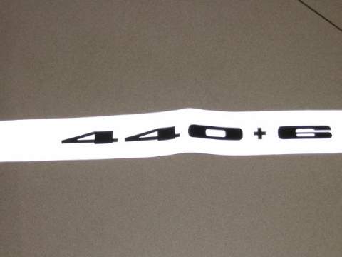 "440+6" Hood Bezel decal white with black numerals