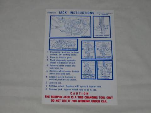 Jack instruction Decal - (all)