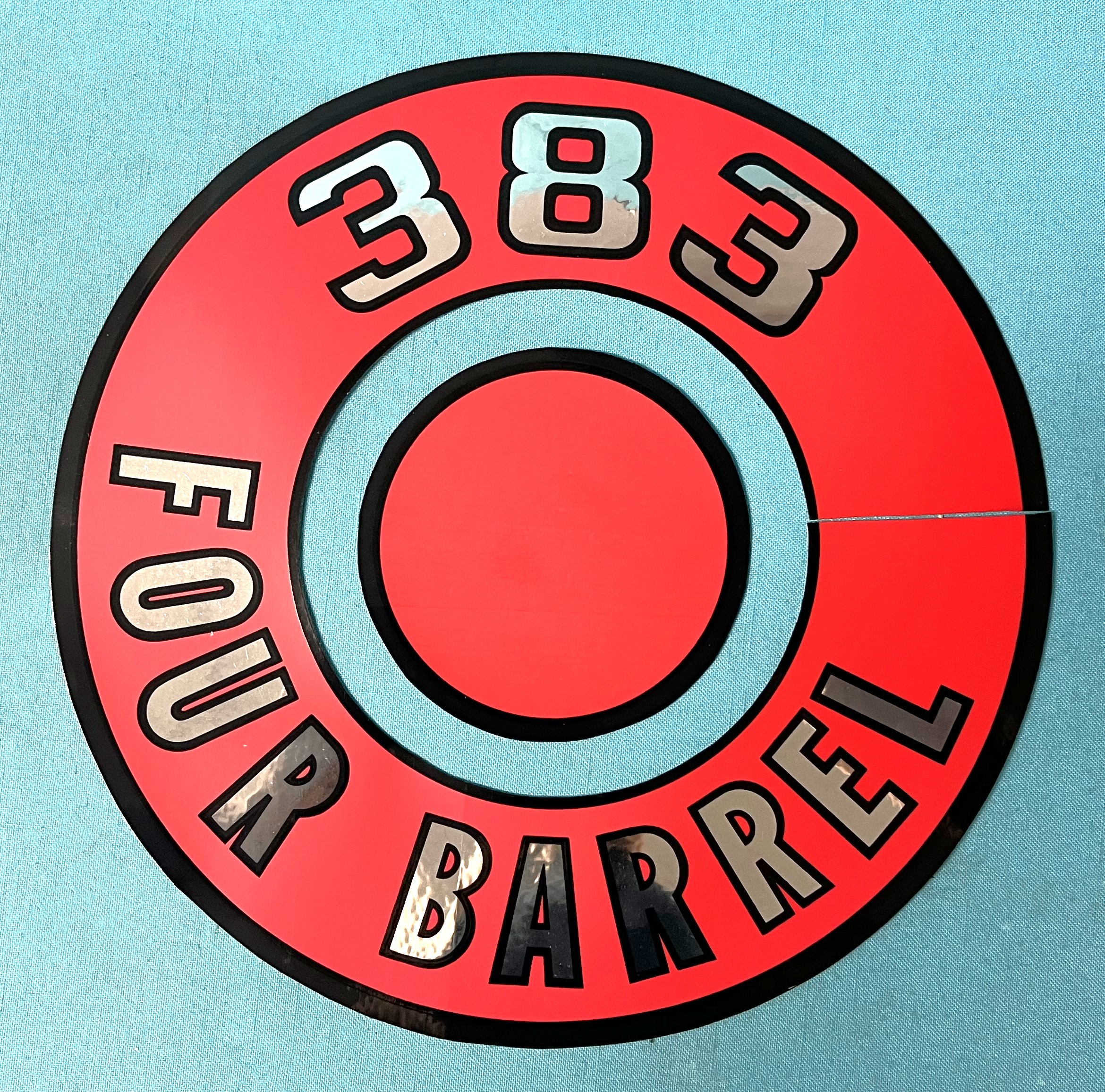 Air Cleaner Decal - 383 4bbl Air Cleaner Decal - Red