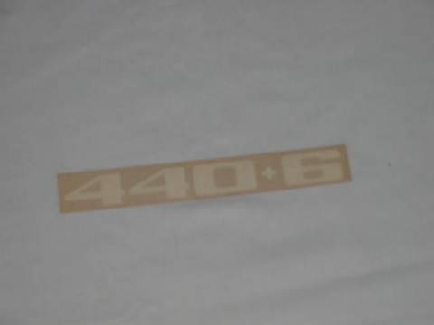 "440+6" Fender Decal (white)