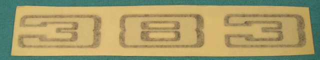 "383" Fender Decal Black/White Print