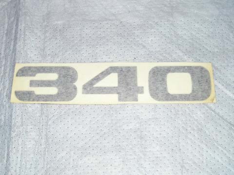 "340" Black Quarter panel decal