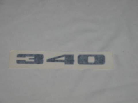 "340" Fender Decal (Black)
