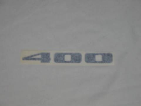 Road Runner "400" fender decal (white)