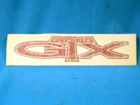 "Plymouth GTX" Deck Lid Decal