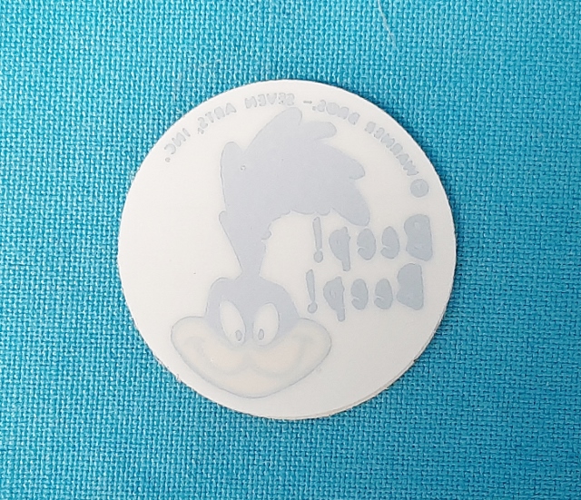 Road runner horn button decal