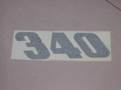 Duster Left Hand "340" Quarter panel decal (black)