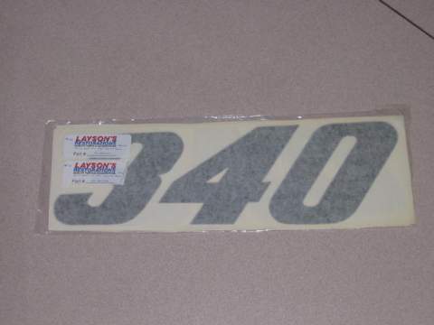 Duster Right Hand "340" Quarter Panel decal (white)