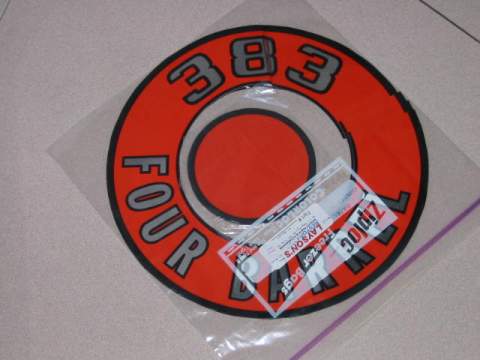 Air Cleaner Decal - 383 4bbl Decal - Orange