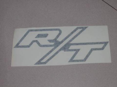 "RT" Hood Decal (white)