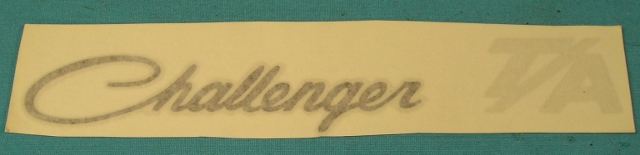 "Challenger T/A" deck lid decal