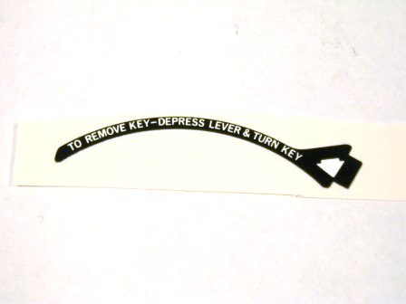 Key Removal Lever decal (all makes)