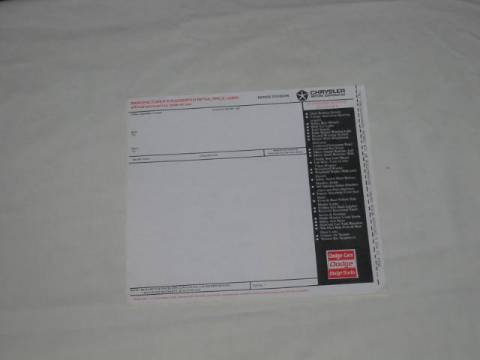 Dodge New Vehicle Window Price Sticker