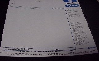 Window price sticker