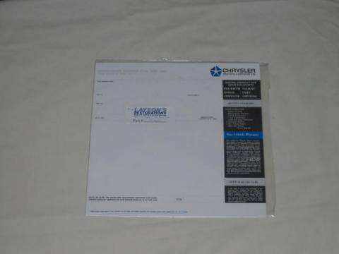 Late- Chrysler/Plymouth/Dodge - Window Price Sticker