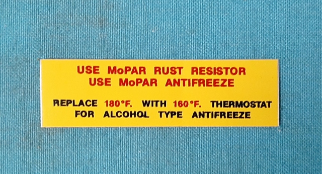 Rust Resistor/Anti. Decal Yellow/Black/Red
