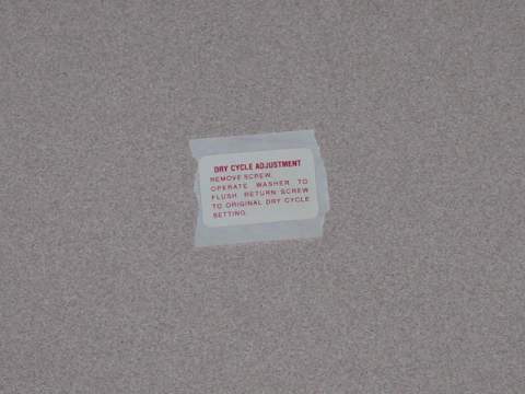 Windshield Washer Adjustment Decal
