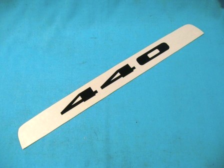 "440" Hood Bezel decal white with black numerals