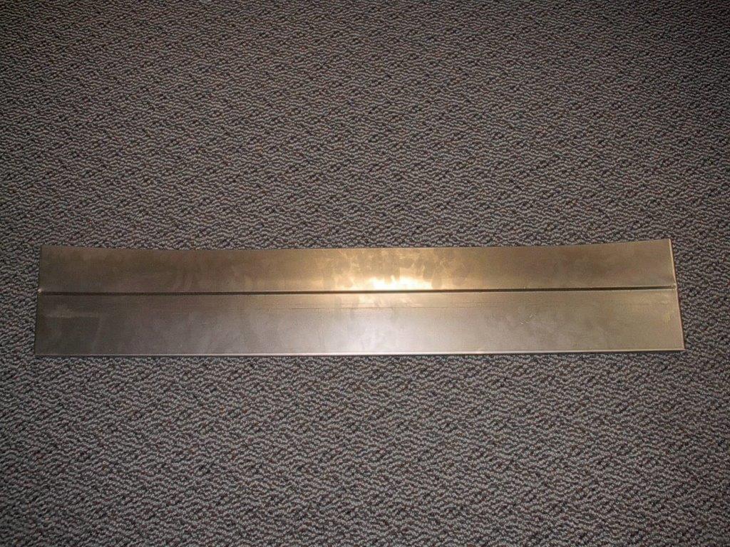 Passenger door skin patch panel - Measure 49" long by 9 1/2" tall. These are the entire length of the lower portion of the door - just below the body line in the door.  Great fix for those holes on the bottom front and rear of the doors...