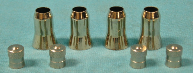 Valve Stem Caps - Short chromed valve stem - approx. 7/8" long (set of 4 only) 7/16" or 5/8" valve hole