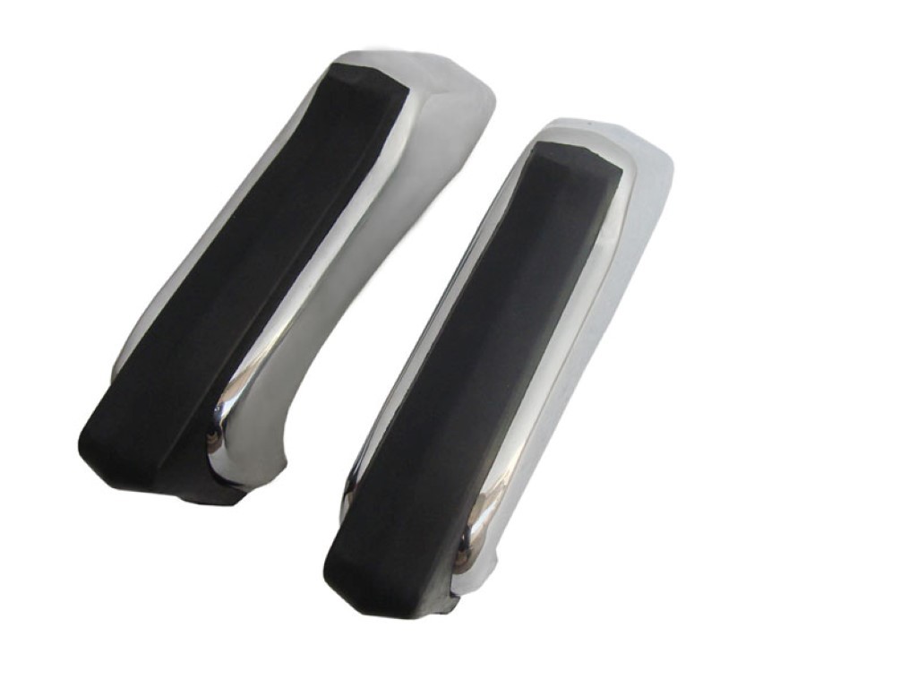 Front chrome bumper gueards with rubber pads - discount exempt