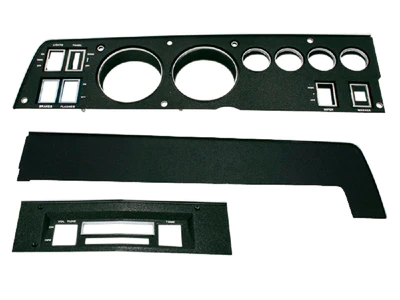 Black Dash Bezel set for A/C cars with AM/FM Radio bezel (3 piece kit)